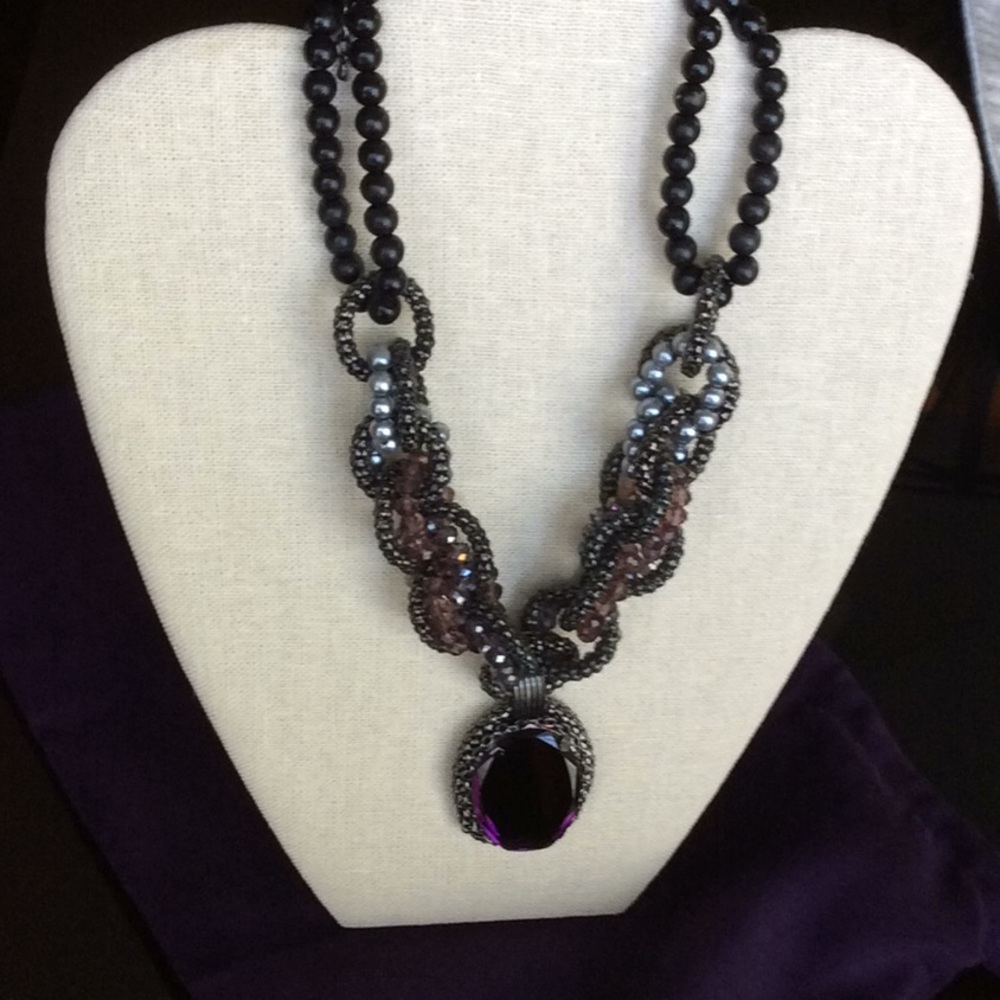 Black and purple necklace